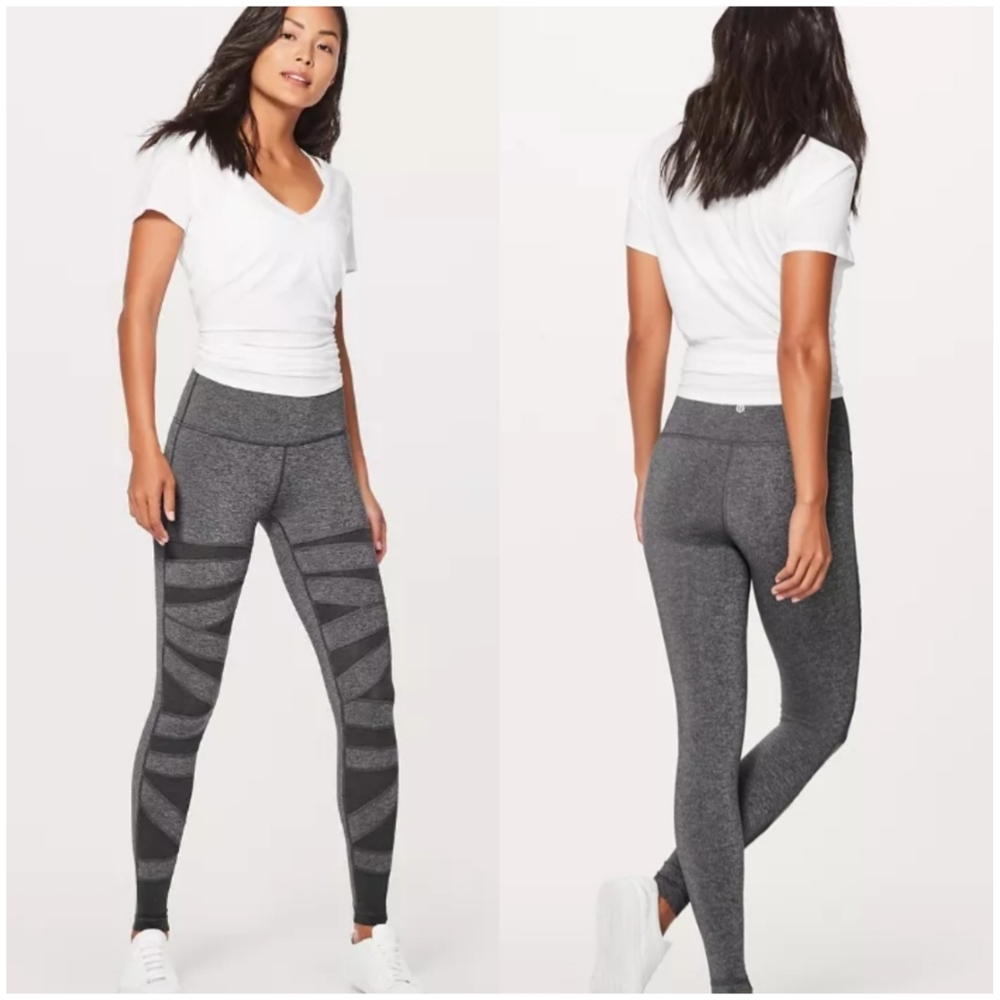 Like New lululemon | Wunder Under Pant *Special Edition Mesh Grey